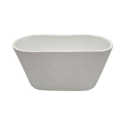 OBAL OVÁL MATNÁ BIANCO 12X11,5X25CM