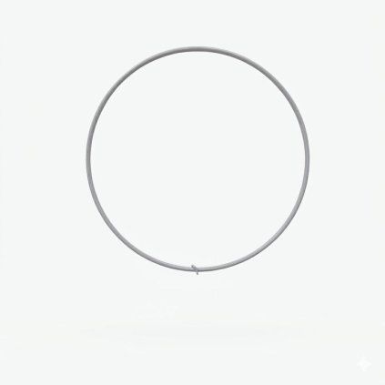 Kruh ring kov biely pr.20cm