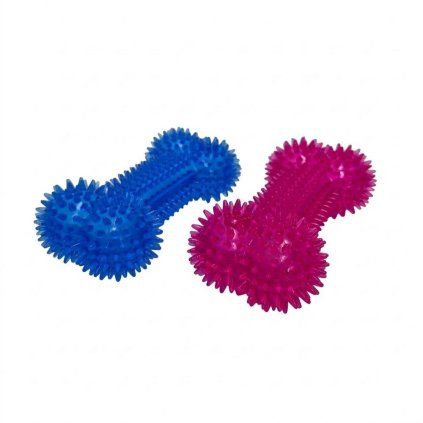 Hračka pre psa kostička pichliač /guma 11cm 2ass