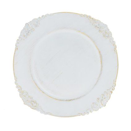 TANIER BIELY HRANATÝ PLAST 33CM