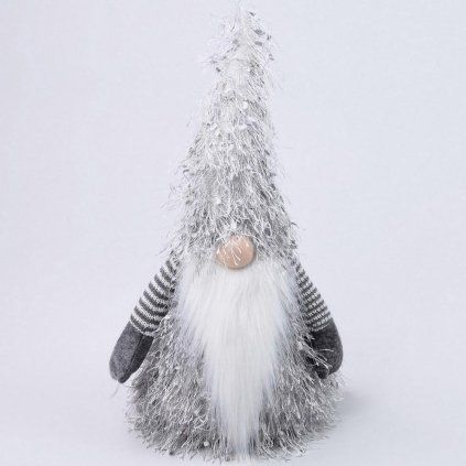 LED SANTA SIVÝ 38CM