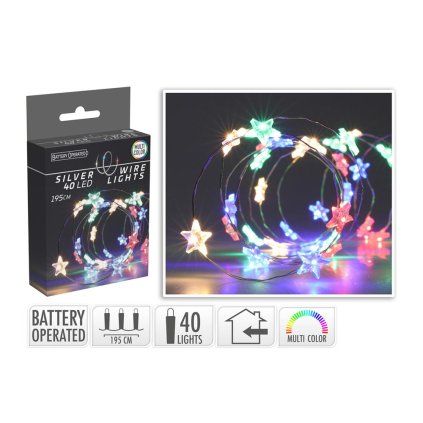 SILVER WIRE STAR 40LED BO MULTI