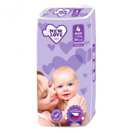 Plienky New Love Premium comfort 4 MAXI 7-18 kg 44 ks