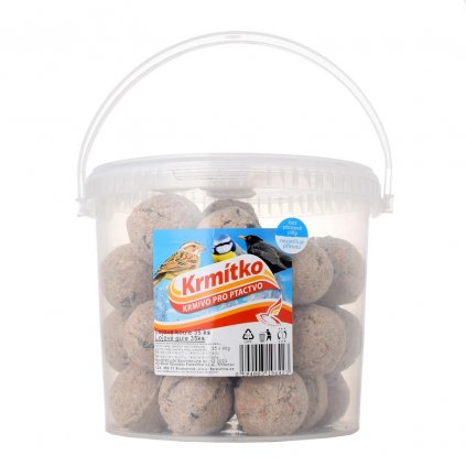 Krmítko - Lojová guľa 35ks /kyblík/ 35x90g 90/p.