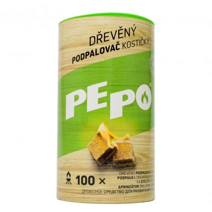 PE-PO drev.podpaľač 100 ks kocky