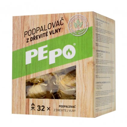 PE-PO podpaľovač z drev.vlny 32ks
