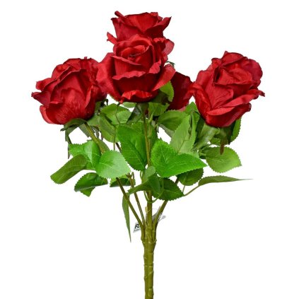 KYTICA RUŽA x7 ČERV 45cm