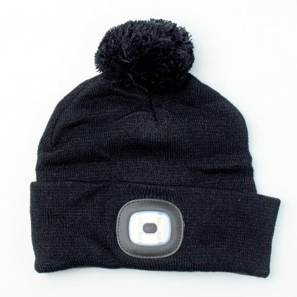 AKCIA!!!Čiapka Wahoo čierna s brmbolcom,4xSMD LED 60lm