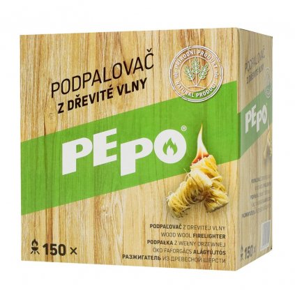 PE-PO podpaľovač z drev.vlny 150 ks