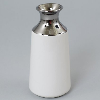 VÁZA BIEL/STR KER. 5.5*9.5*20 SUPER CENA!