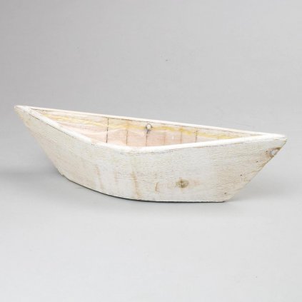 AKCIA! LOĎKA DREVO BIELA 42X14XV8,5CM
