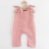 Dojčenské mušelínové zahradníčky New Baby Soft dress ružová 74 (6-9m)