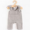 Dojčenské mušelínové zahradníčky New Baby Comfort clothes sivá 74 (6-9m)