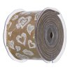 STUHA 6cmX10m JUTA srdce NATURAL 2524G 00
