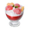 SVIEČKA DEZERT POHÁR ČERVENÝ JAHODA 13x11cm