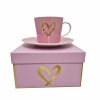 Šálka s podšálkou srdcia