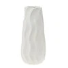 VÁZA VLNKY KERAMIKA 13x13x30CM BIELA