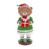 MEDVEĎ S DARČEKOM HNE/ČER/ZEL POLY 6,5*6*14CM