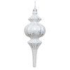 Ozdoba polyst.gliter biele pr.7cm/17cm 2ass