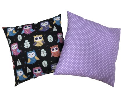 Polštářek sovičky na světle fialové