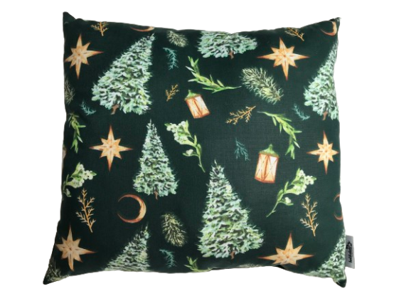 Vánoční polštářek stromečky na zelené Velikost: 50x40 cm