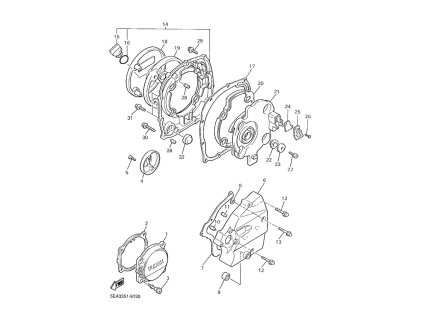 big yamaha xjr 1200 2f1300 2895 29 tesneni spojkoveho vika