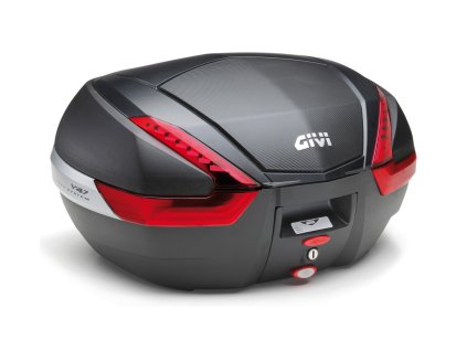 Givi V47NN kufr Monokey černý s červenými odrazkami a černým víkem 47 l.