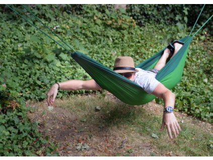 Houpací síť Hamaka originál pro jednoho modro-azurovo-modrá