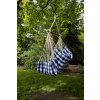 houpací sítě a křesla houpaci kreslo cushion modro bile Hamaka eu