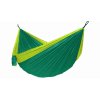 Hamaka houpaci sit pro jednoho Camping-Slap strap zeleny SET