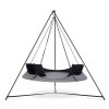 2 Grey Hangout Pod Stand Set With Cushions rodinná houpačka Hamaka eu