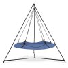 1 Ink Blue Hangout Pod + Black Stand rodinná houpačka Hamaka eu