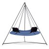 2 Ink Blue Hangout Pod Cushions+ Black Stand rodinná houpačka Hamaka eu