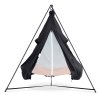 2 Terracotta Hangout Pod + White Mosquito Net + Black Pod Weather Cover + Black Stand rodinná houpačka Hamaka eu
