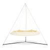 1 Cream Hangout Pod + White Stand rodinná houpačka Hamaka eu