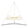 2 Cream Hangout Pod Cushions + White Stand rodinná houpačka Hamaka eu