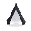 2 Cream Hangout Pod + White Mosquito Net + Black Pod Weather Cover rodinná houpačka Hamaka eu