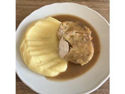 Vepřové na houbách s rýží