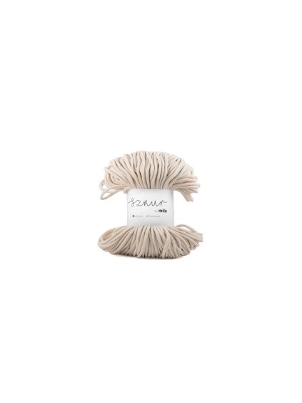 2635 bavlnena snura mila 3mm ecru prirodni p08