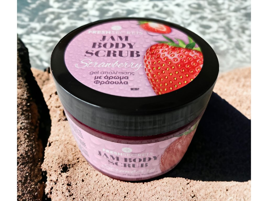 JAM body scrub tělový peeling s jahodami