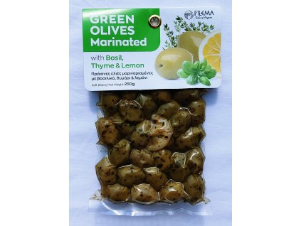 Marinované zelené olivy s citronem