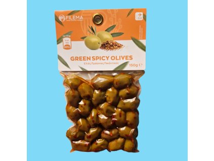 zelené olivy spicy