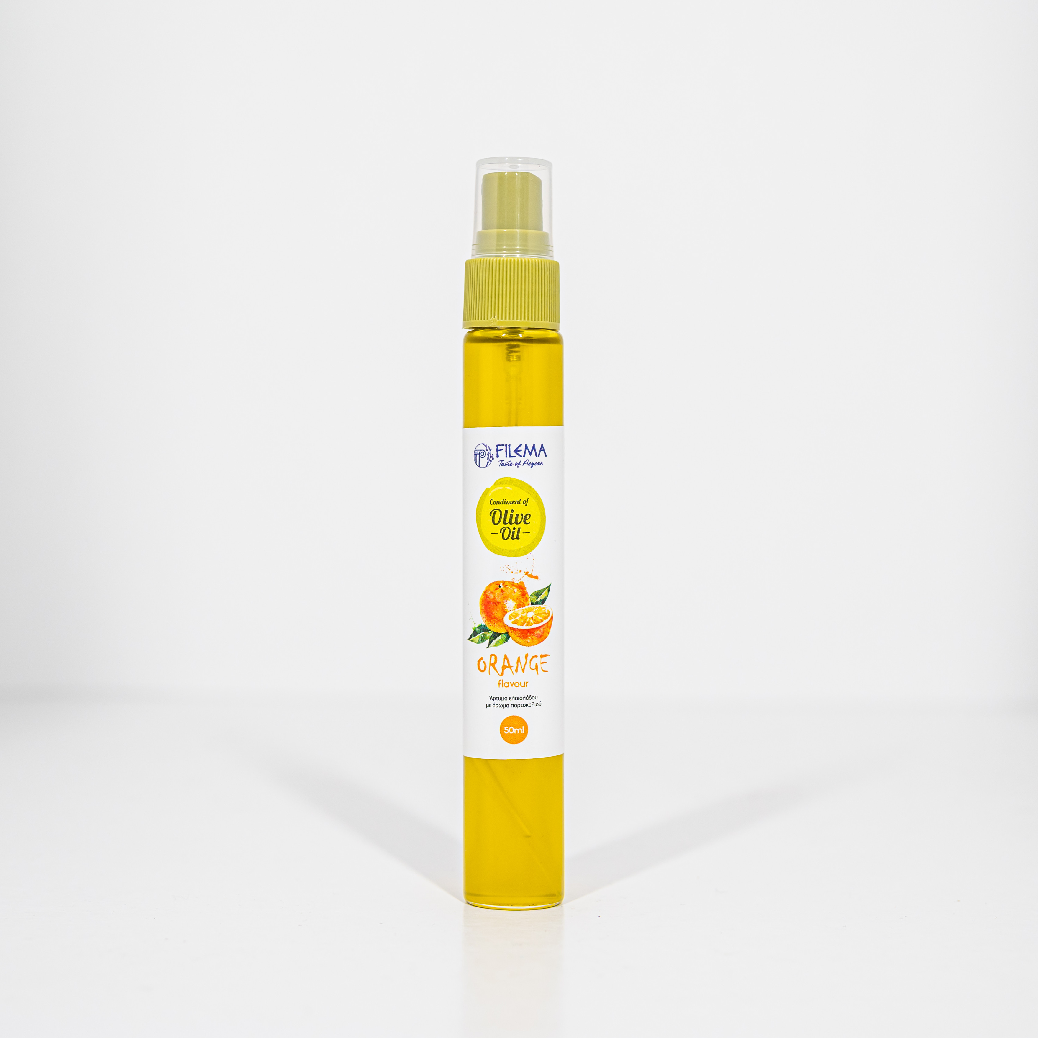 Olivový olej ve spreji ochucený pomerančem