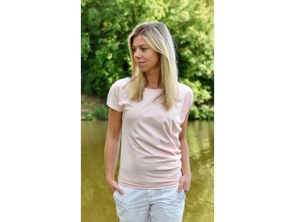 Asymetrické triko sv. růžová