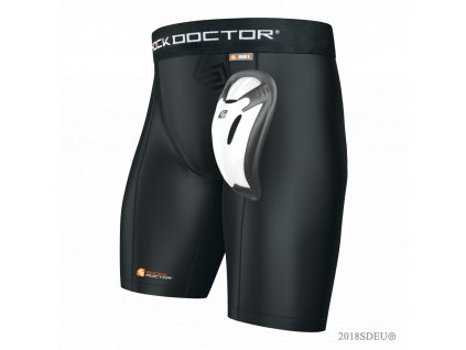 Shock Doctor Core Compression Short With Bio-Flex Cup černé -  McDavid  Kompresní šortky se suspenzorem McDavid