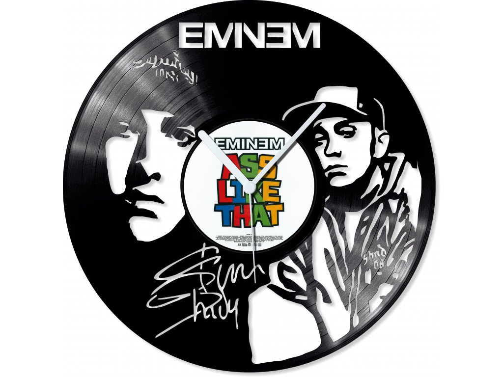 LOOP Store nástěnné vinylové hodiny Eminem
