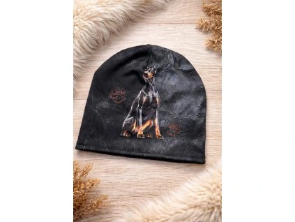 Čepice se psem ruční výroba