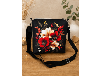 Crossbody kabelka s květy