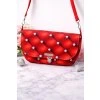 červená kabelka ručně šitá