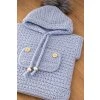 Vestička s kapucí pro kluky ručně háčkovaná 6 12 30 37